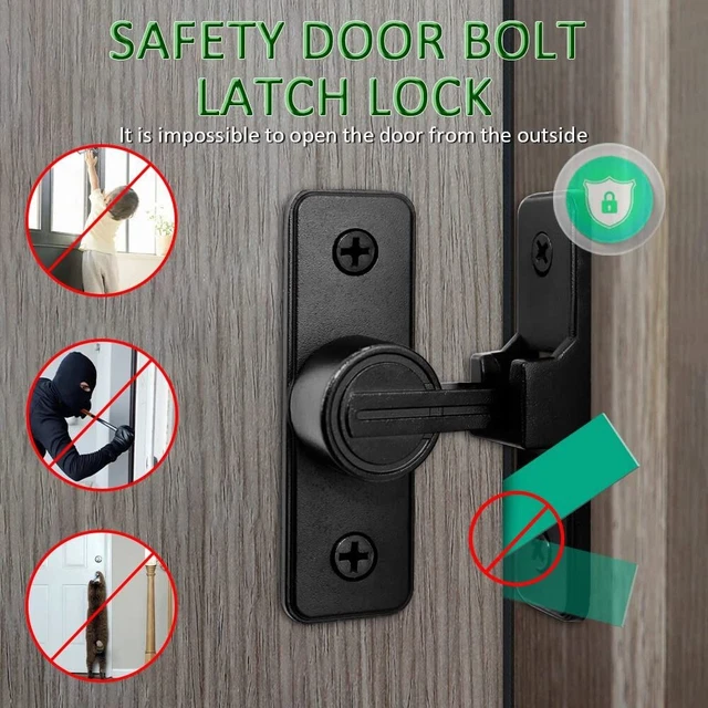 90 Degree Barn Door Lock Heavy-Duty Sliding Barn Door Latch Lock Gate-Latch