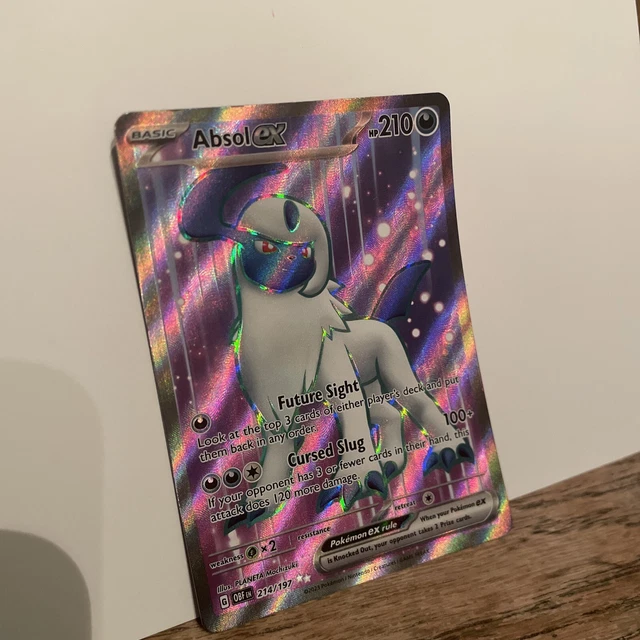 Absol ex - 214/197 - Obsidian Flames - Ultra Rare Full Art Pokemon Card Mint