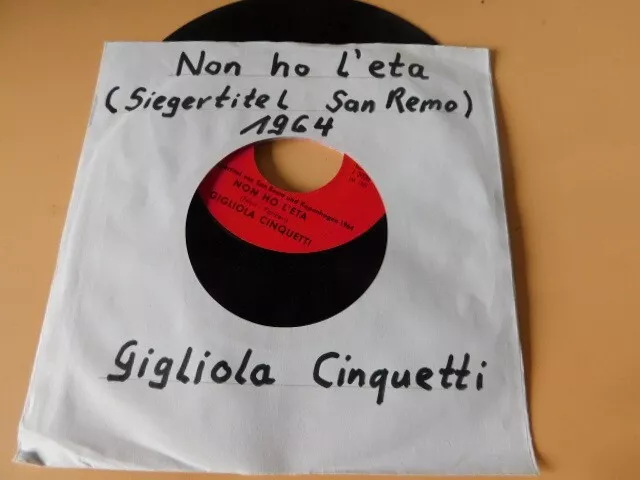 Gigliola Cinquetti - Non ho l`eta -  7" Vinyl Single
