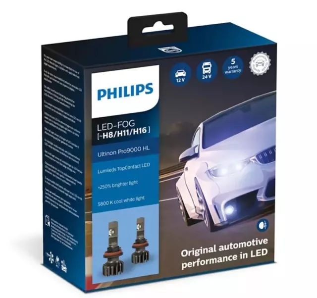 PHILIPS H8/ H11/ H16 Ultinon Pro9000 Car Fog-Light LED (250% light) (Set of  2) $154.99 - PicClick