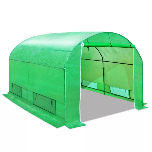 Portable Steel Green House Larger Walk-In Outdoor Plant Gardening Hot Greenhouse