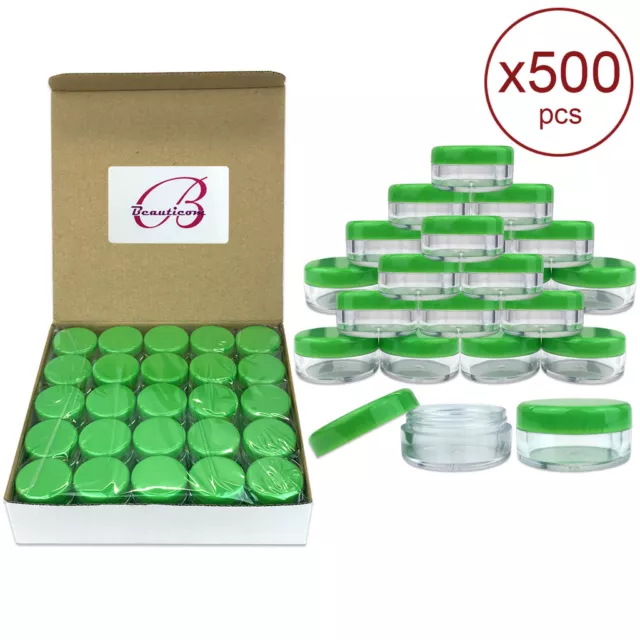 500 Pieces 5 Gram/5ML Plastic Makeup Cosmetic Lotion Cream Sample Jar Containers