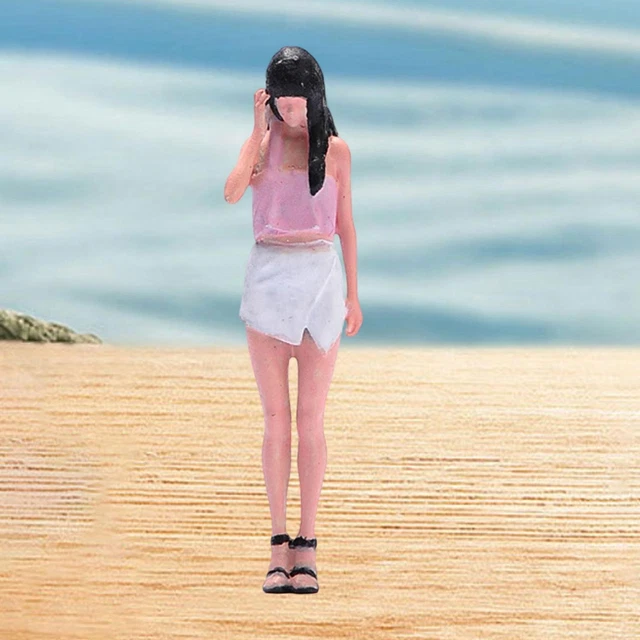 Figurines miniatures peintes pour garçons et filles, figurine de scène de plage, modèle de surf de piscine, accessoires de photographie créatifs Figurines miniatures peintes pour garçons et filles, figurine de scène de plage, modèle de surf de piscine, accessoires de photographie créatifs