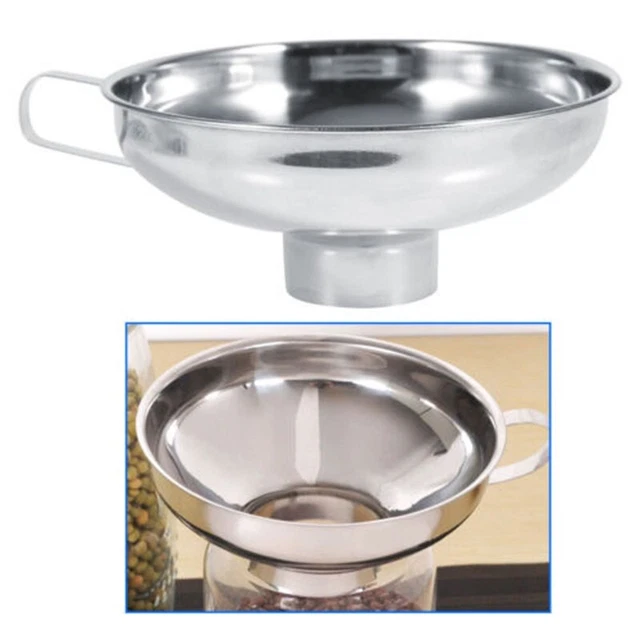 Embudo de filtro ​ Jarro de acero inoxidable herramientas de cocina boca ancha práctico