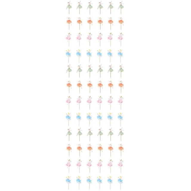 72 piezas Hada Cupcake Topper Bebé Ducha Cupcake Pick Cupcake Cupcake Decoración de pasteles