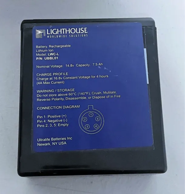 OEM Lighthouse LWC-L 7.5AH Battery for Solair 3100+ Particle Counter
