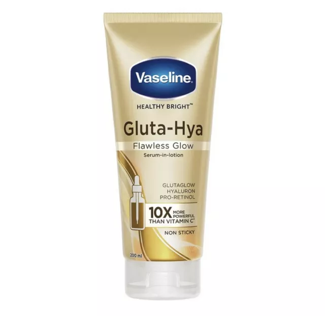 Vaseline Healthy Bright Gluta-Hya Serum Burst UV Lotion Flawless glow - 200ml