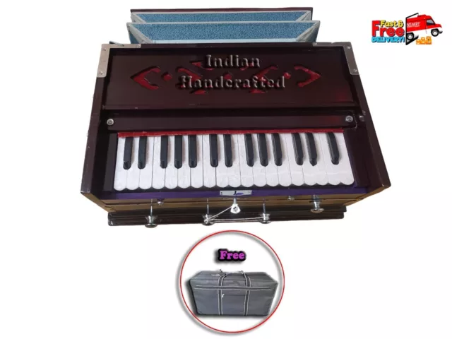Harmonium 4 Stopper Musical Instruments Double Bellow 32 Key Long Sustain Sound