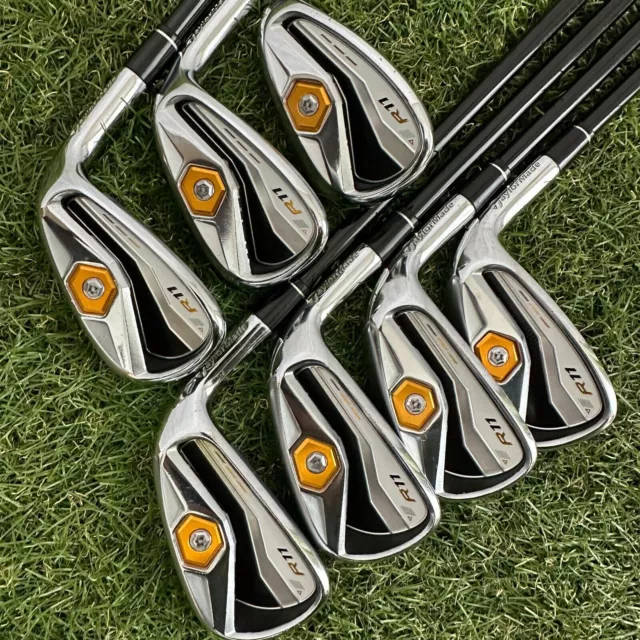 TaylorMade R11 Set Ferro 5-9 PwSw 7pc RH Motore TM 65i Graphite Flex R Uomo Golf