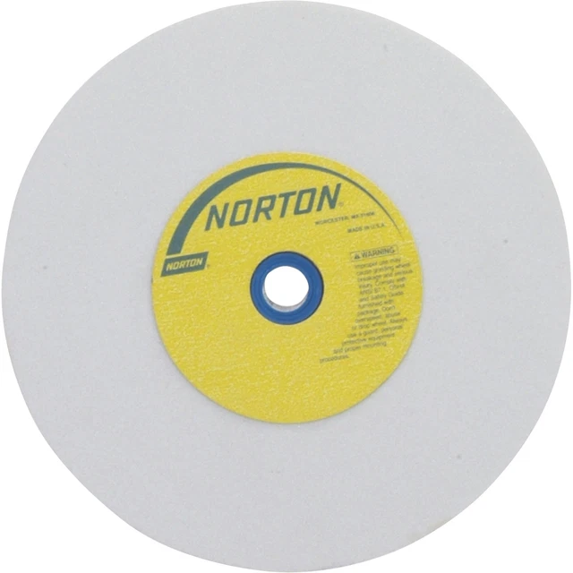 Norton Grinding Wheel - 8in. x 1in White Aluminum Oxide, 100 Grit