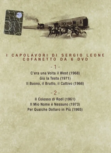 DVD I CAPOLAVORI DI SERGIO LEONE COFANETTO BOX 6 dvd ITA usato B17