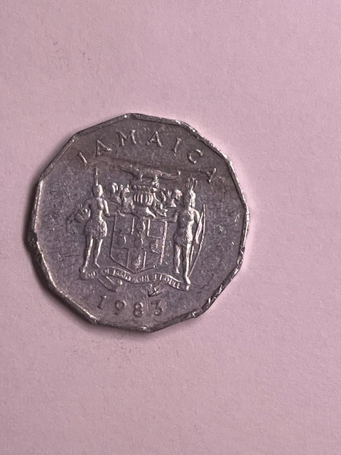 Jamaica 1983 One (1) Cent Aluminum Coin Special 12-Sided Shape