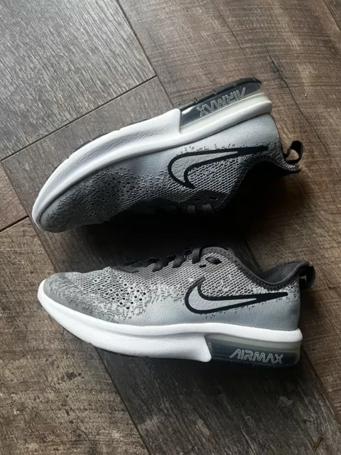 BOYS KIDS NIKE Air Max Sequent Running Trainers Grey Children