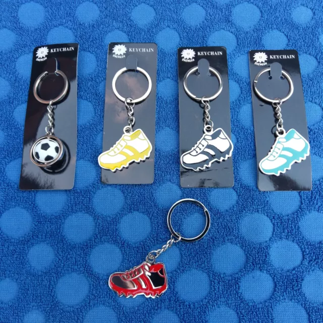 Football Boot or Ball Keyring Metal Key Chain Charm Keychain Key Ring Car Keys