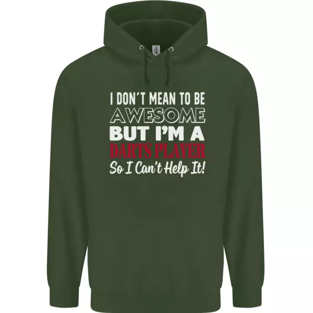 Felpa con cappuccio I Dont Mean to Be Darts Player da uomo 80% cotone 7