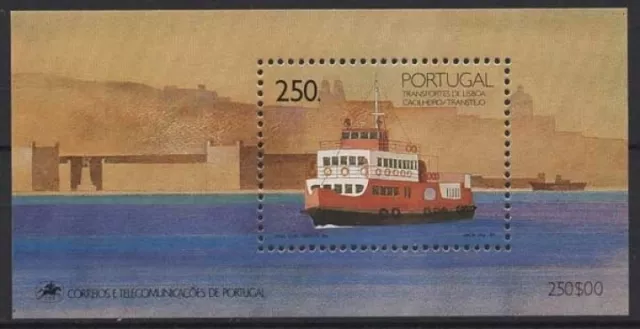 Portugal 1989 Transportmittel Fährschiff Block 65 postfrisch (C91102)