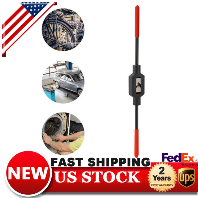 Compact Tap Reamer Tapping Wrench Hand Tool with Plastic Dipped Handle Durable