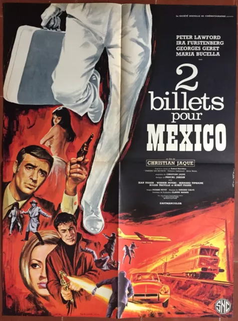 Affiche DEUX BILLETS POUR MEXICO Christian-Jaque PETER LAWFORD 60x80cm