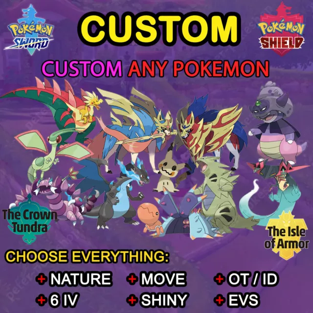 Pokemon Sword and Shield - Crown Tundra - Custom Any 6IV Pokemon ✨Ultra Shiny