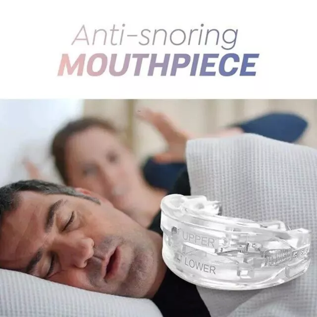 Adjustable Anti Snoring Mouthpiece Guard Anti Snore Sleep Apnea Teeth Grind DE~