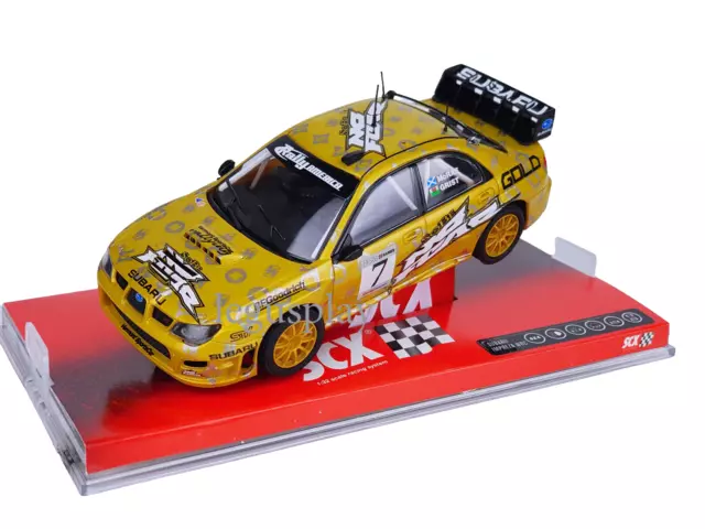 Slot car scalextric scx A10050X300 Subaru Impreza #7 WRC Mcrae