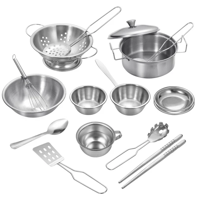 Stainless Steel Pots & Pans Playset – The Care Cart