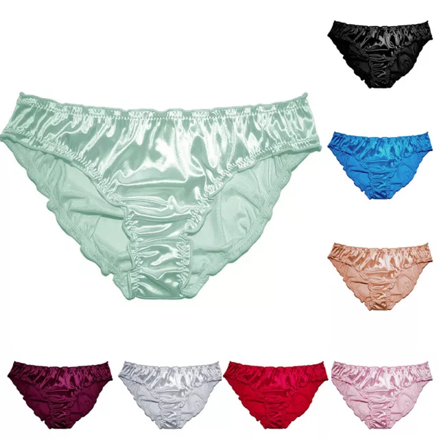 Women Sexy Silk Panties Briefs Hipsters Underwear Nudies Shiny BIkinis Knickers.