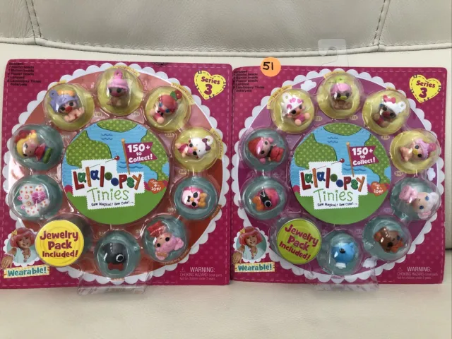💖Lalaloopsy Tinies - Series 3 with Jewelry New Two Sets Included Jewelry Pack