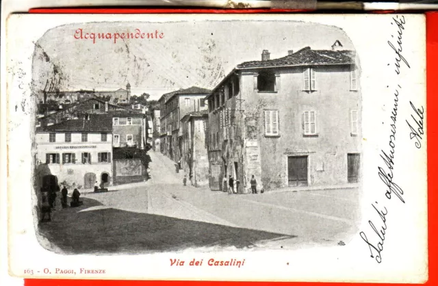 Cartolina  Acquapendente  Fp   Viaggiata 1900 Via Dei Casalini Occasione