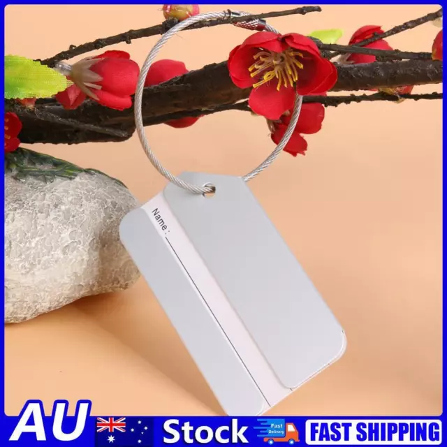 AU Aluminium Metal Travel Luggage Tag Baggage Suitcase Bag Name Address Label