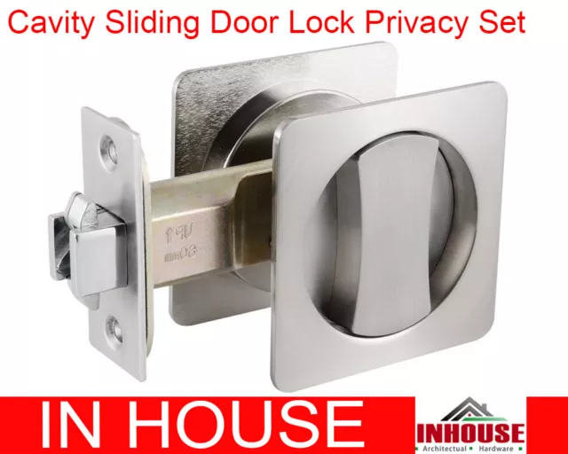 Cavity Sliding door Lock-Privacy function Satin finish