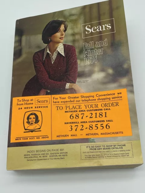 SEARS FALL WINTER Catalog 1974 Methuen Mall Massachusetts Vintage  Advertising $25.99 - PicClick