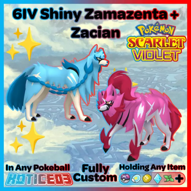 ✨Shiny Zacian and Zamazenta 6IV✨ Pokemon Scarlet & Violet  🚀Fast Trade🚀