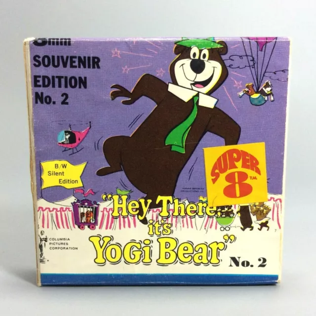 Vintage 8mm Super 8 Movie Hey There Yogi Bear No 2 Silent Black and White