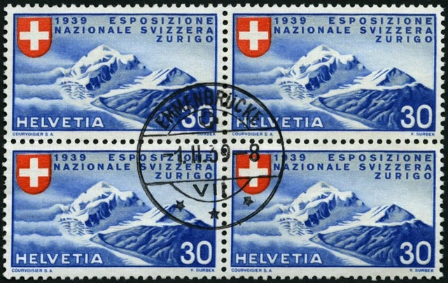 SCHWEIZ BUNDESPOST 1939, 20 C. Landesausstellung, italienische Inschrfit, im