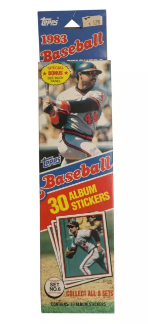 1983 MLB Album Stickers Set #6 30 Stickers 33922