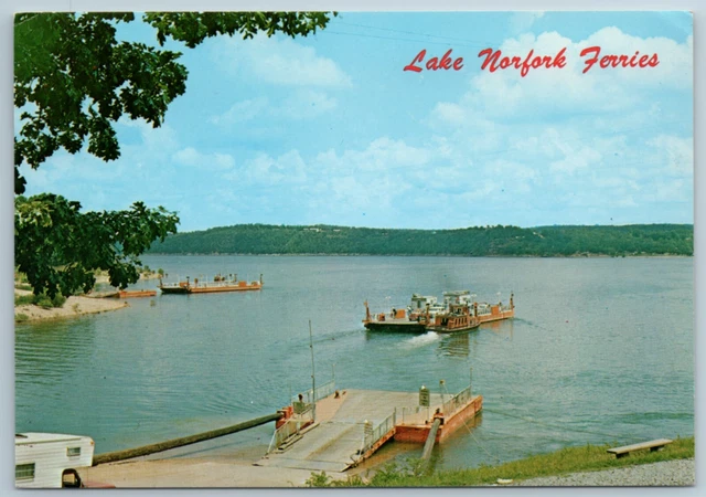 Lake Norfork Ferries Arkansas AR Continental 4X6 Postcard US Highway 62 Kobert