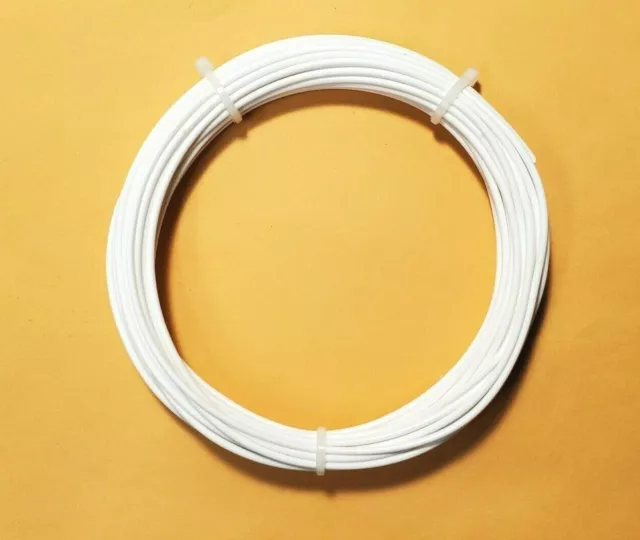 20 AWG Mil-Spec Wire, Teflon (PTFE) Stranded Silver Plated Copper, White, 20 ft