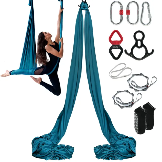 Yoga Swing Hammock Trapeze Sling Aerial Silk Set Anti-gravity