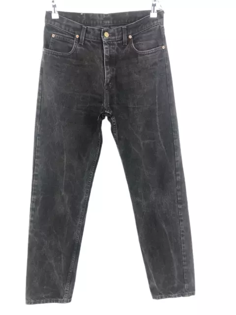 Vintage Lee Uomo Brooklyn Dritto Regolare Nero Jeans Taglia W32 L34