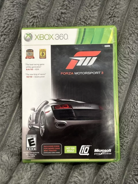 Forza Motorsport 3 (Microsoft Xbox 360, 2009) Complete CIB Tested FREE SHIPPING