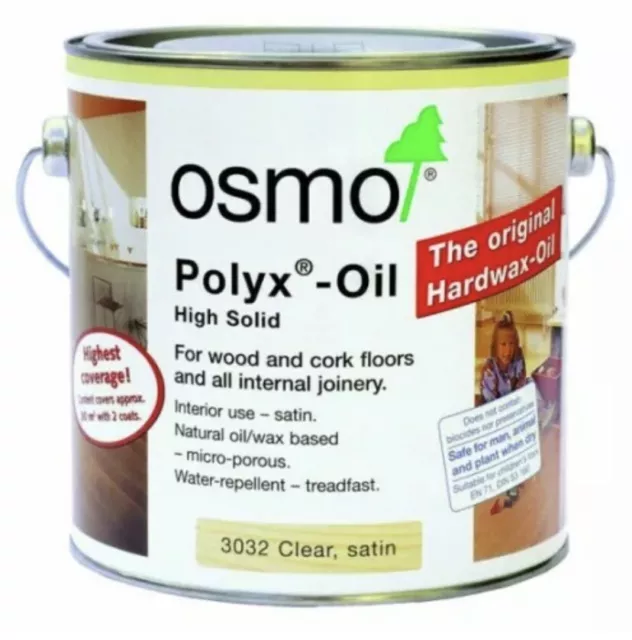Aceite de cera dura original Osmo Polyx satén | piso y muebles de madera mate
