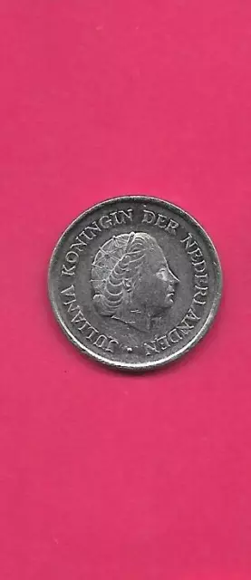 Netherlands Dutch Km183 1966 Uncirculated-Unc  Old Vintage Small 25 Cent Coin