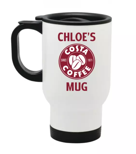 Personalised Costa Coffee Thermal Travel Mug Cup Gift Christmas Birthday Mum Dad