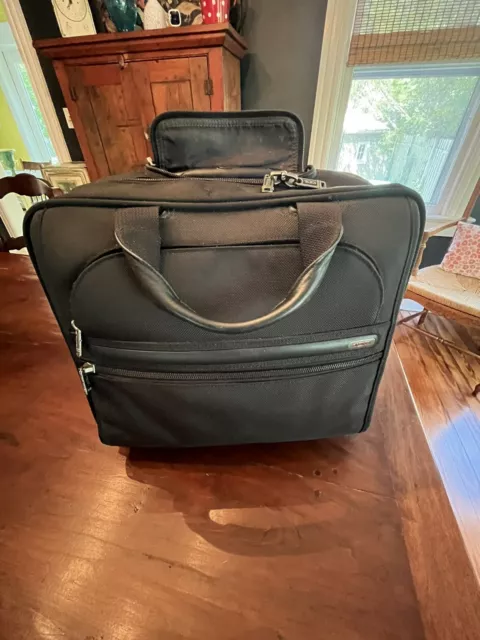 Tumi Alpha Wheeled Compact Laptop Brief FXT Ballistic Nylon Travel Black 26102D4