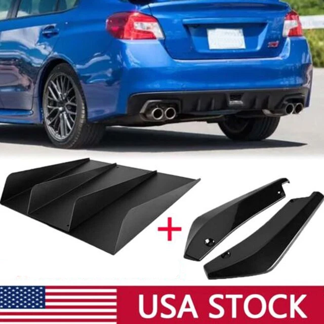 For Mitsubishi Lancer Evo X Rear Bumper Diffuser 4-Fin  Lip Splitter +Rear Spats