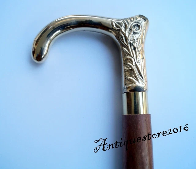 Bronze Nautical Designer Head Handle Cane Walking Stick Accessories Best Gift