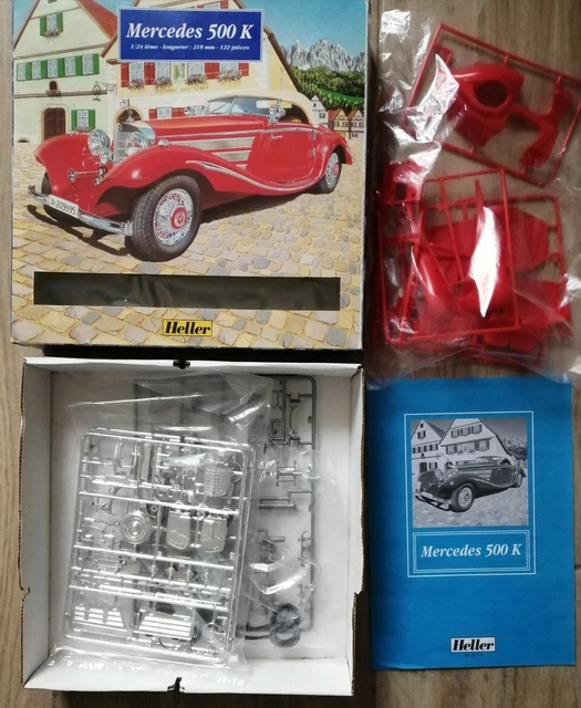 Maquette Camion Maquette Mercedes 500K Heller 1/24 Neuve - Modèle à Monter Maquette Voiture 1/24 Neuve