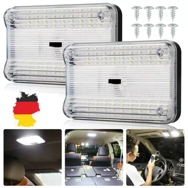 2pcs 36-LED Weiß Dach Lampe Leuchte Innenraum Beleuchtung Licht Auto Kfz 12V