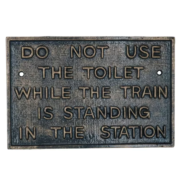 Bronze Do Not Use Toilet Cast Iron Sign Plaque Wall Fence Gate Train Railway